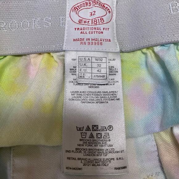 Brooks Brothers Multicolor Tie Dye High Rise Elastic Waist Mini Shorts Size 32 - Picture 4 of 4